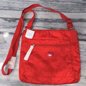 Coach NWT‎ Signature Getaway Nylon File Crossbody Shoulder Bag